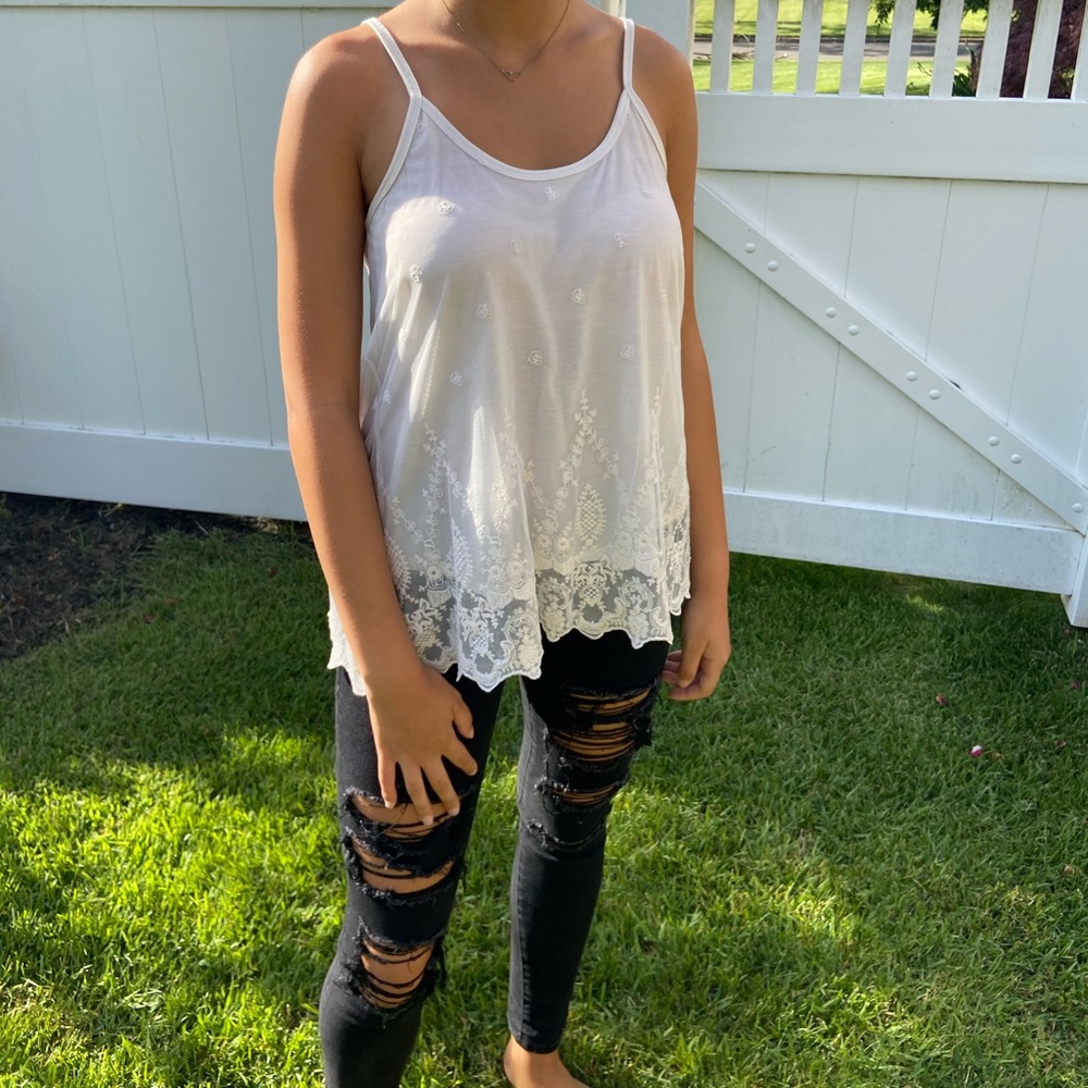 White lace blouse
